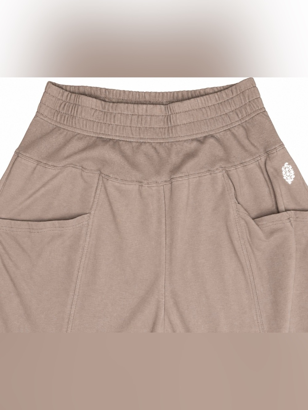FP Movement by Free People SZ M Tan/White/Navy Wide-Leg Joggers/Waist 31”-40” - Picture 7 of 12
